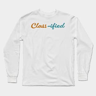 Classified retro 80s design Long Sleeve T-Shirt